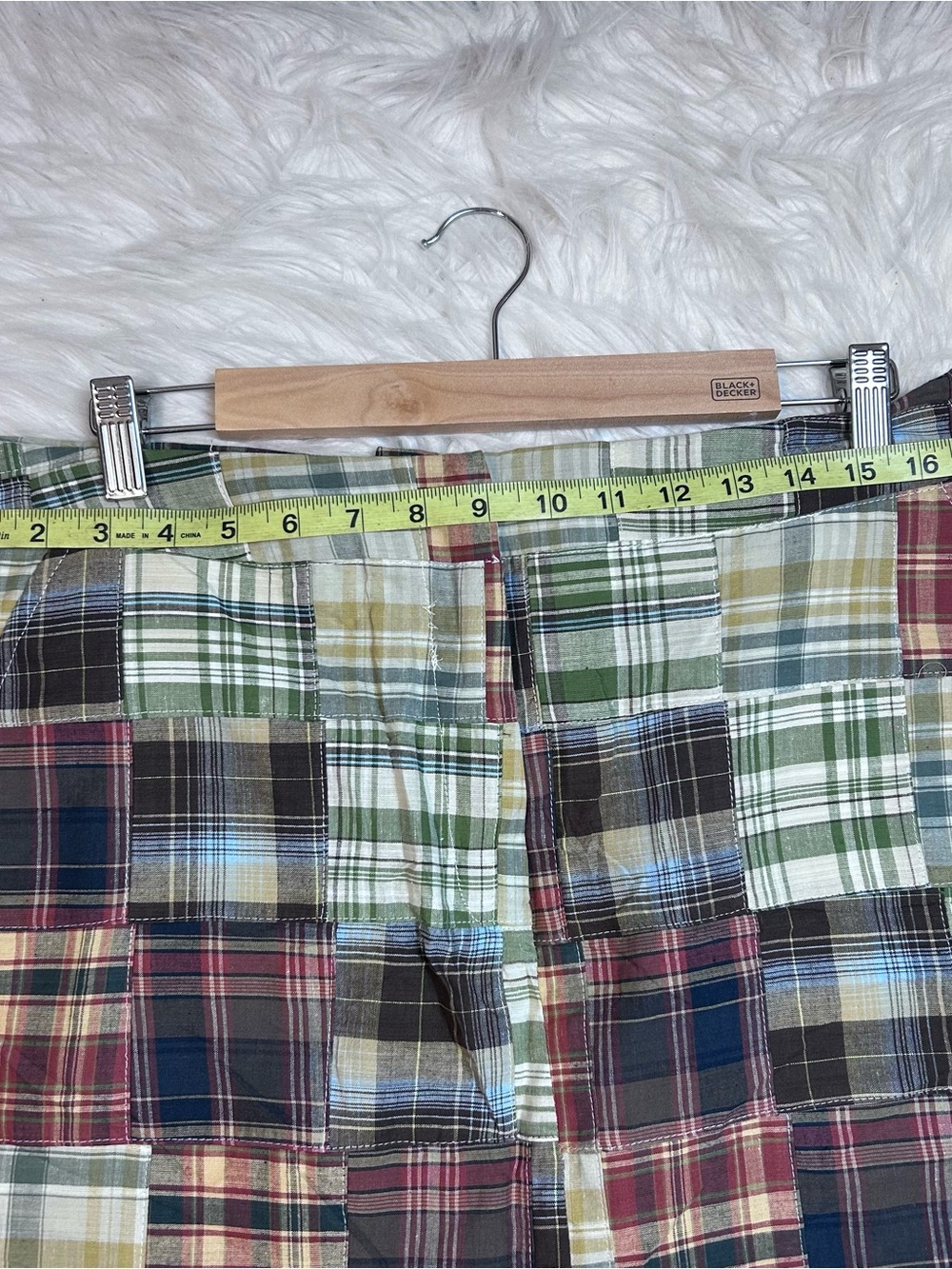 Marina Luna Madras Plaid Patchwork Short Skirt Womens 12 Preppy Golf Casual - Picture 5 of 7